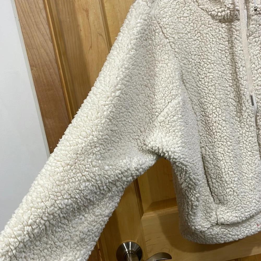 Zella cream full zipper jacket size M